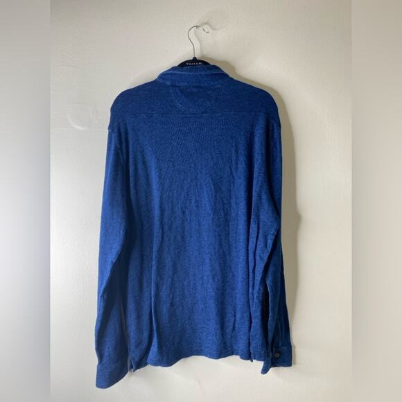Faherty Long Sleeve Indigo Logger Polo extra large Henley collared men’s - Picture 5 of 5